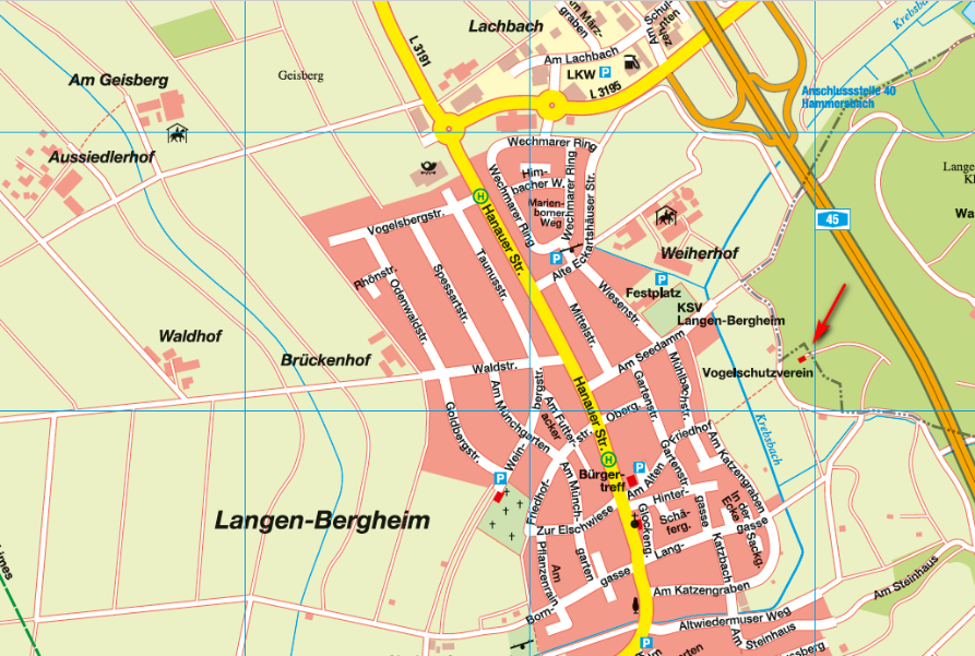 Karte mit Vereinsheim