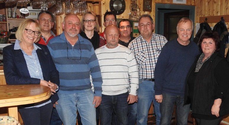 1. Reihe von links: Heidrun Reul, Richard Schmidt, Andreas Kailing, Axel Schäfer, Wilhelm Dietzel, Manuela Böhme; hintere Reihe von links: Helmut Kropac, Dana Pastor Bergmann, Jürgen Albreit, Marco Ganau